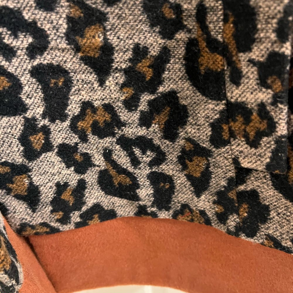 NWT Logo by Lori Goldstein Leopard Animal Jacquard Coat Rust A282170 Size 20W - Picture 5 of 6